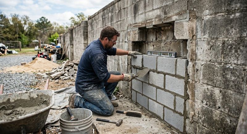 Block Wall Repair in Blacksburg, VA