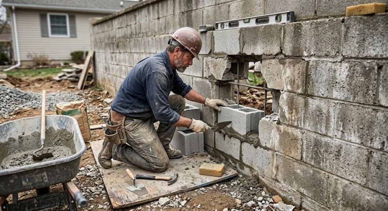 Block Wall Repair in Salem, VA