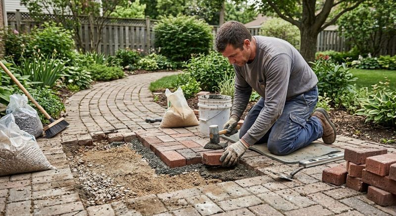 Brick Pathway Repair in Roanoke, VA