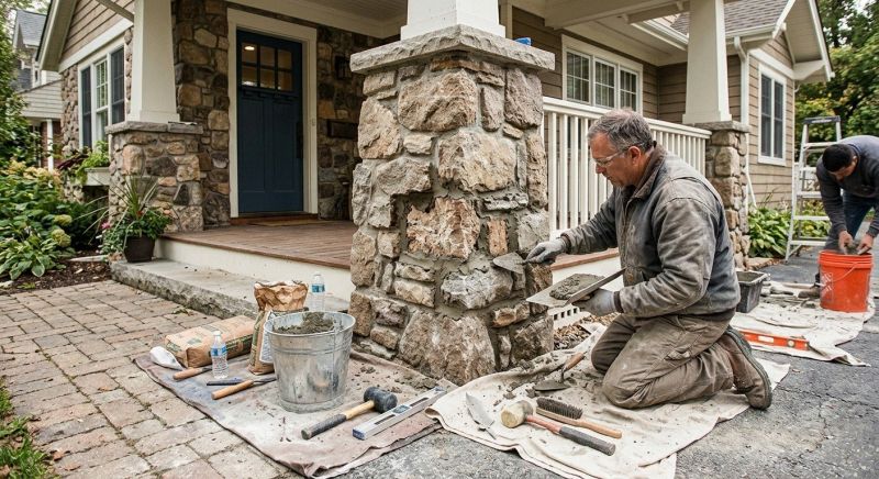 Stone Column Repair in Roanoke, VA
