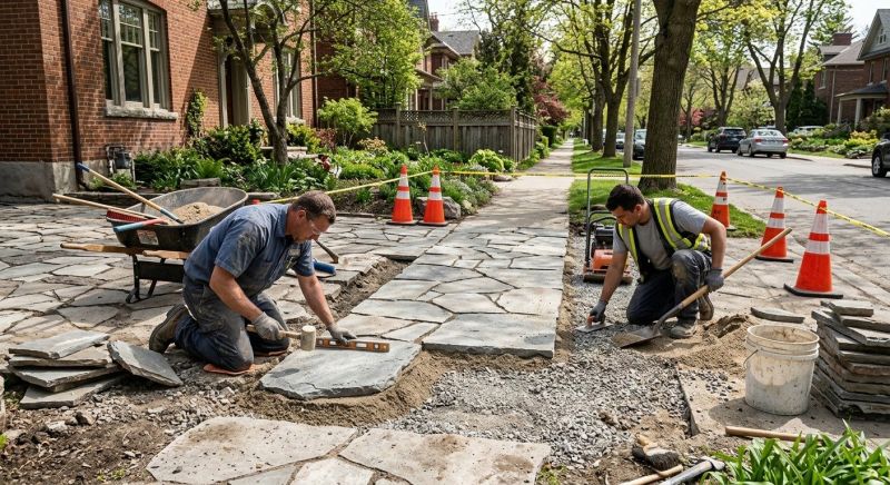 Stone Walkway Repair in Roanoke, VA