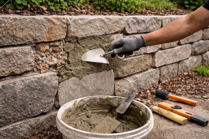 Stone Wall Repair in Blacksburg, VA