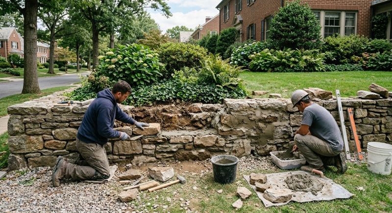 Stone Wall Repair in Roanoke, VA