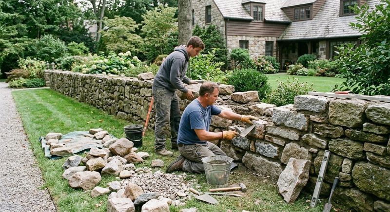 Stone Wall Repair in Salem, VA