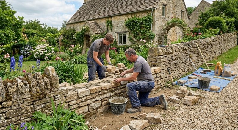 Stone Wall Repair in Wirtz, VA